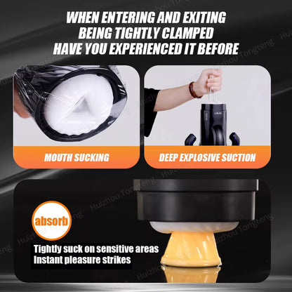 Leten male masturbator highlighting mouth sucking, deep explosive suction, and absorption features.